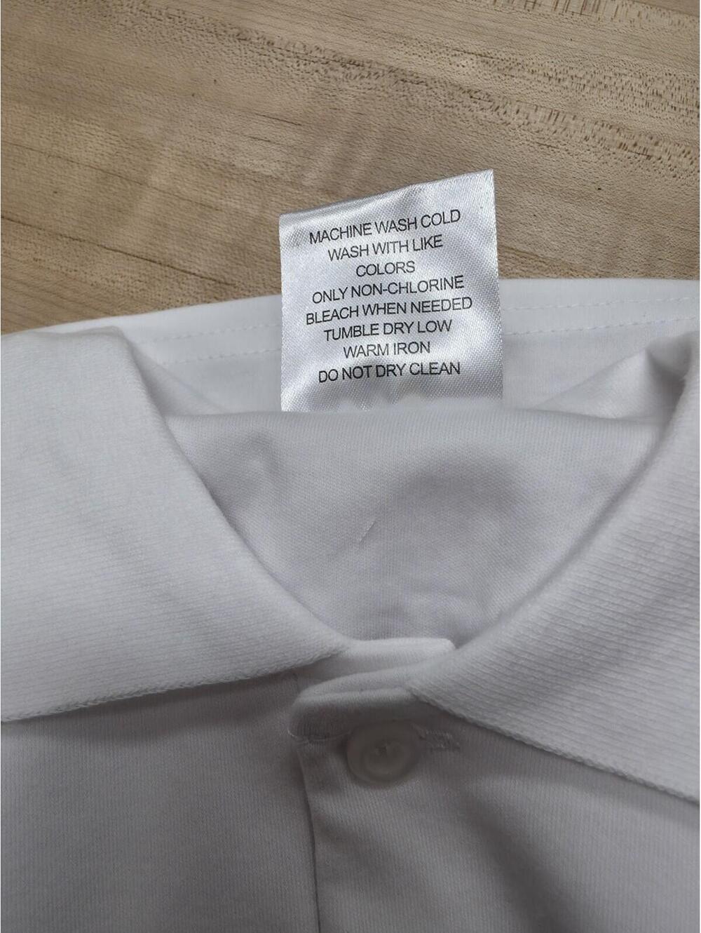 NEW Plain White Short Sleeve Polo Style Collared Shirt 100% Cotton Size 4T - Picture 10 of 10